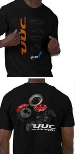 UUC/Alcon limited edition caliper blueprint t-shirt