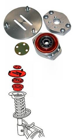 Front camber plates / strut mounts - '84-'91 E30 (incl. M3), E28 5-series, E24 6-series