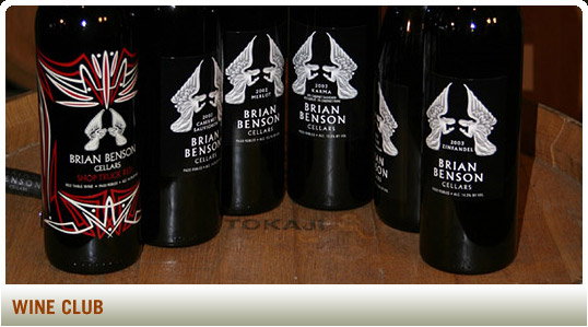 Brian Benson Cellars Wine Club