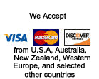 Global Equipment Exporters accepts Visa, Mastercard, and Discover from U.S.A. customers